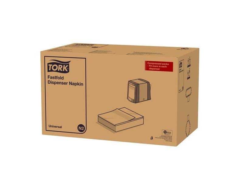 Tork Fastfold Dispenser Napkins 1ply - White