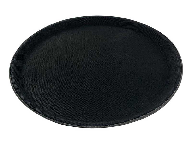 Round Black Non Slip Tray