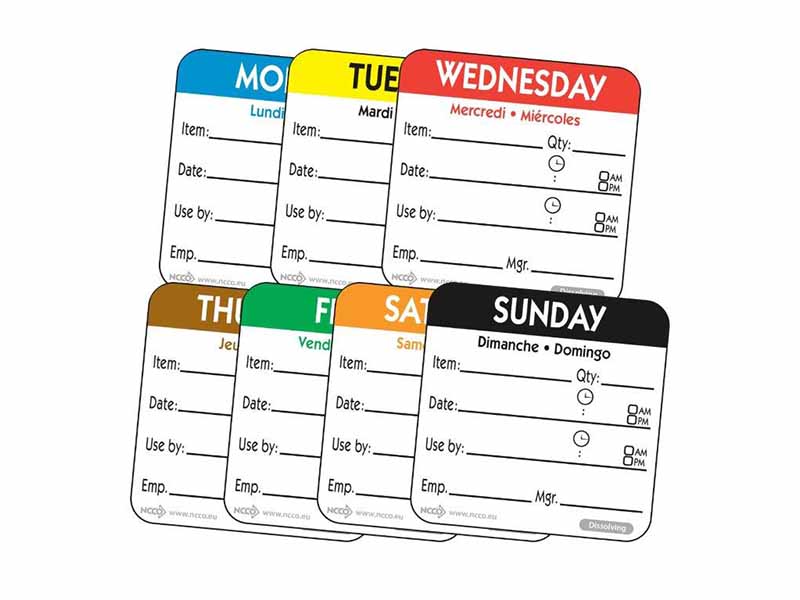 Dissolvable Food Rotation Labels - Family Collection