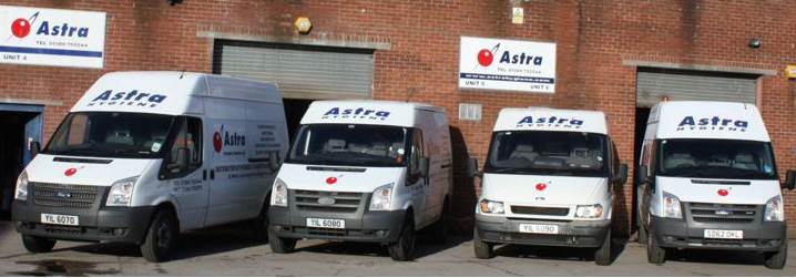 We have four vans at Astra Hygiene waiting to delivery our products to your business
